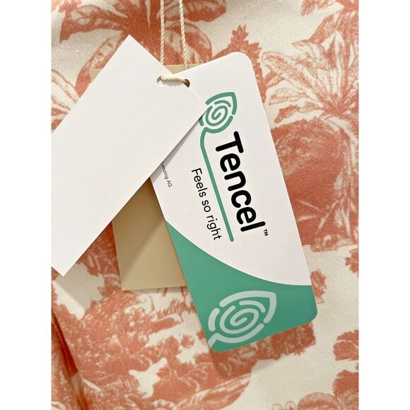 ELIE TAHARI Skinny Ankle Womens Pant White Blush Tropical Floral Tiger Havana 8 - Picture 7 of 7